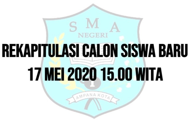 Rekapitulasi Calon Siswa Baru per 17 Mei 2020 15.00 Wita