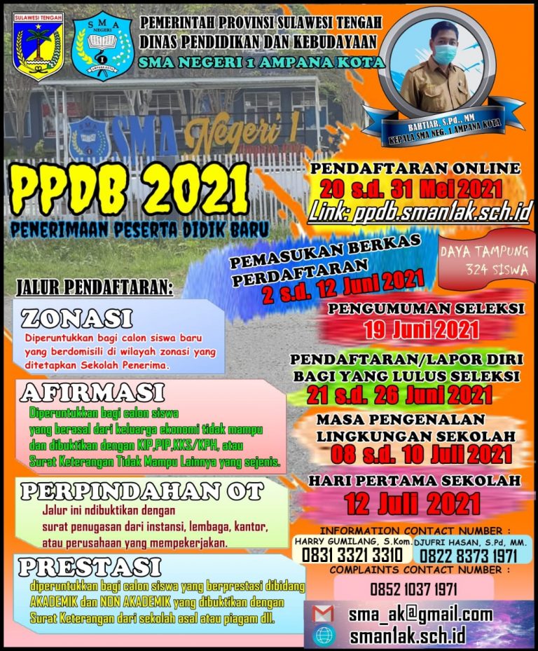 Tata Cara Pendaftaran PPDB SMAN 1 Ampana Kota 2021