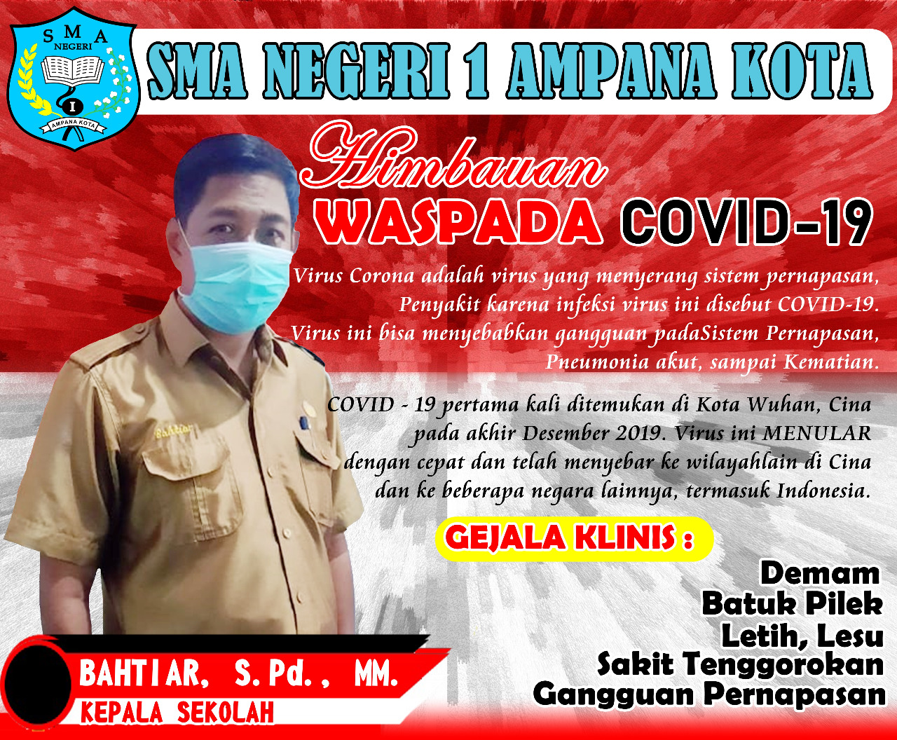 Himbauan Waspada Covid 19 Sma Negeri 1 Ampana Kota